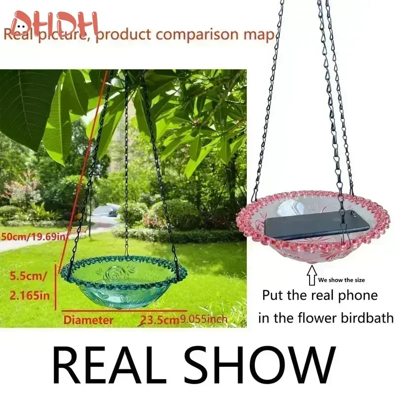 Hanging Bird Feeder Bath