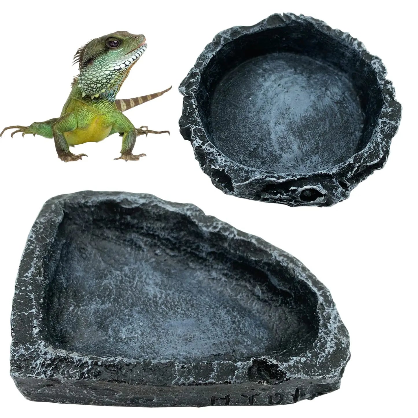 Corner Reptile Feeding Bowl – Food & Water Dish for Bearded Dragons, Geckos, Snakes & Other Reptiles