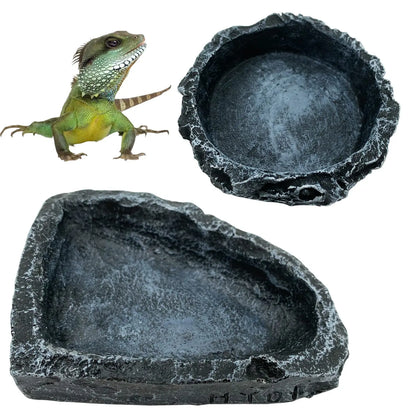Corner Reptile Feeding Bowl – Food & Water Dish for Bearded Dragons, Geckos, Snakes & Other Reptiles