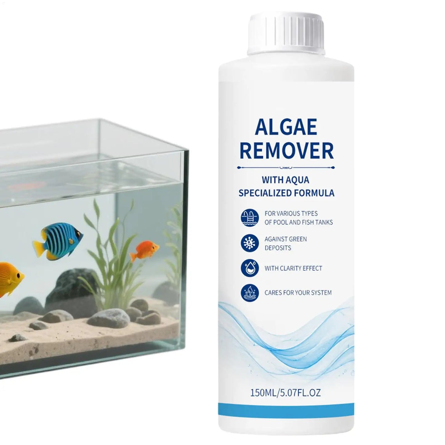 Aquarium Water Clarifier – 150ml Fish Tank Debris & Impurity Remover