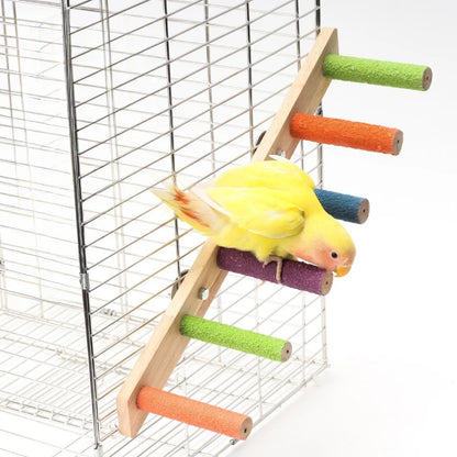 Natural Wooden Bird Climbing Ladder – 4 or 6 Step Exercise & Perch Toy