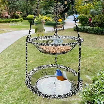 Hanging Bird Feeder Bath