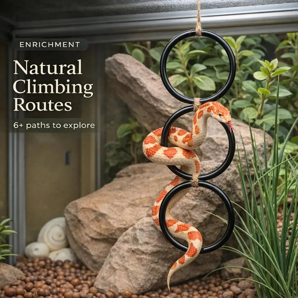 Snake Climbing Ring – Enrichment & Exercise Toy for Ball Pythons, Corn Snakes & Other Reptiles