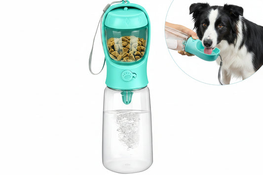 Planet Pawtopia Travel Water Bottle & Food Dispenser