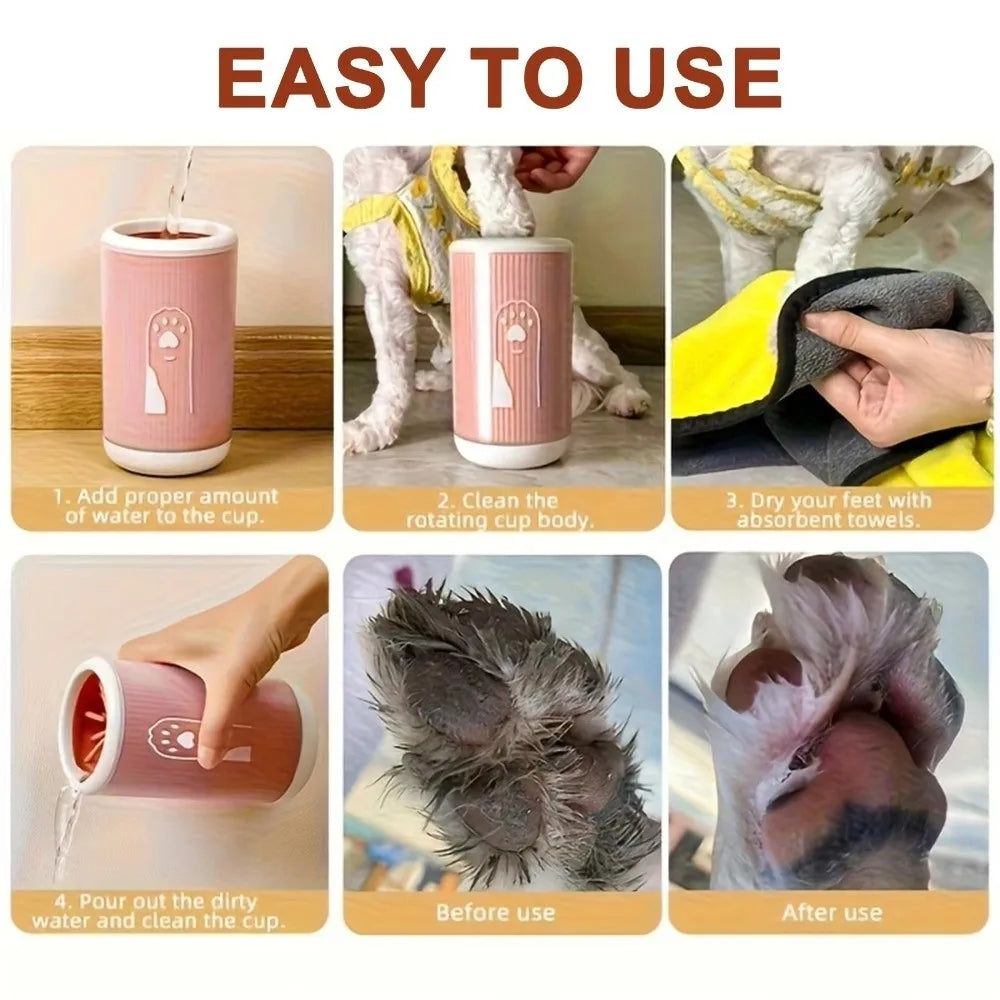 Portable Dog Paw Cleaner Cup – Soft Silicone Quick-Clean Paw Washer