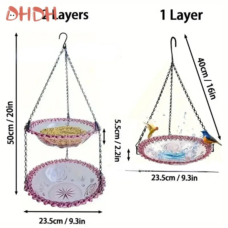 Hanging Bird Feeder Bath