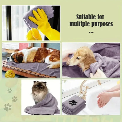 Ultra-Absorbent Microfibre Pet Towel – Super Soft Drying Towel for Dogs & Cats