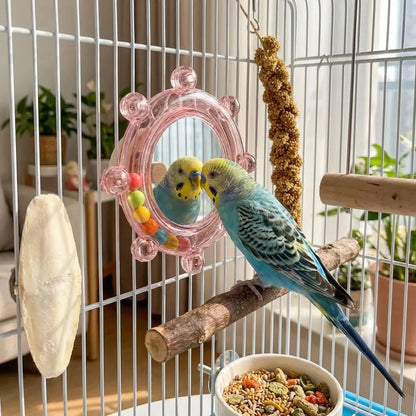 Parrot Mirror Toy – Interactive Bird Play & Stimulation Accessory