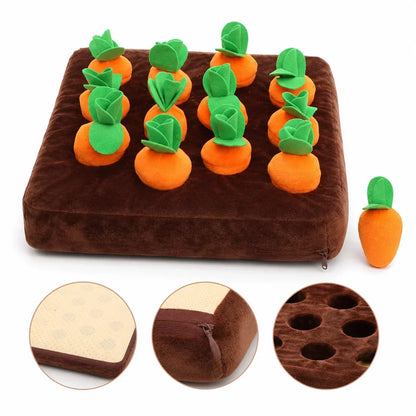 Planet Pawtopia Plush Carrot Dog Toy