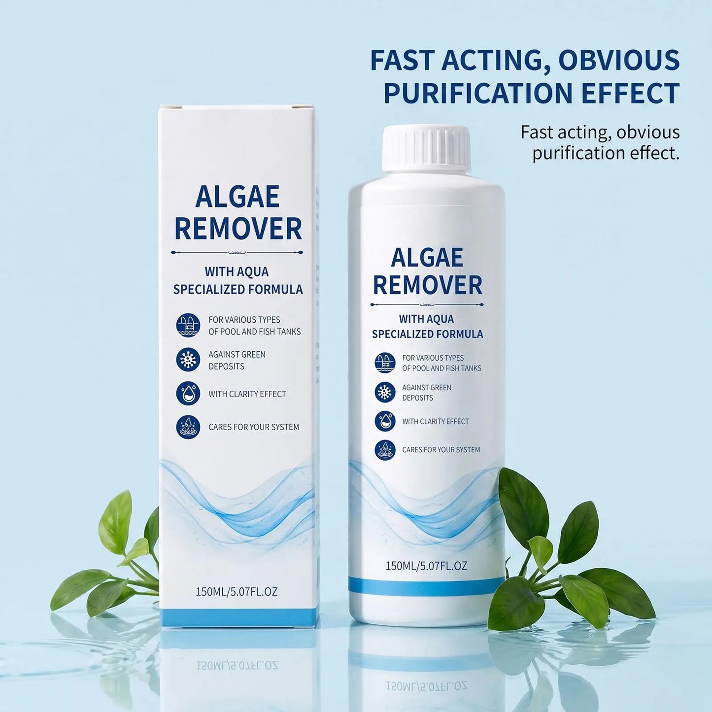 Aquarium Water Clarifier – 150ml Fish Tank Debris & Impurity Remover